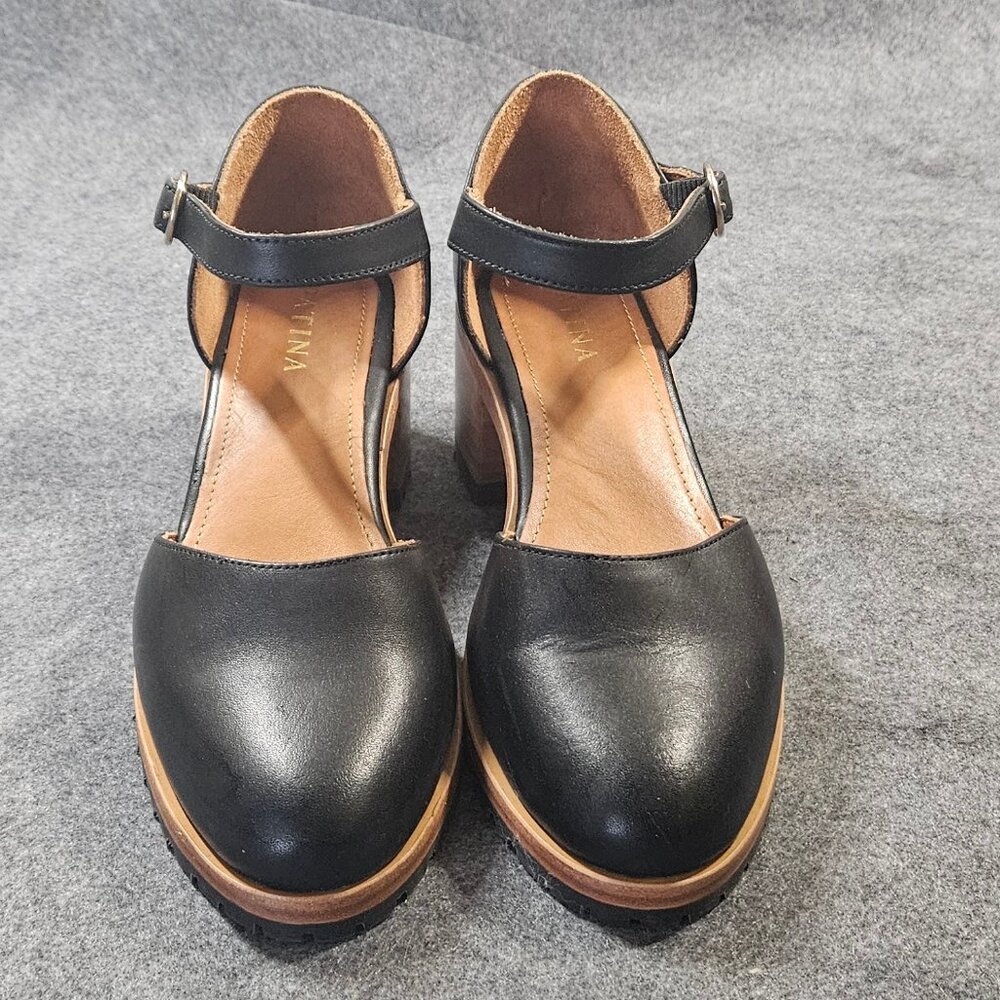Portland Leather Goods Patina Black Mary Jane Shoes Size 7